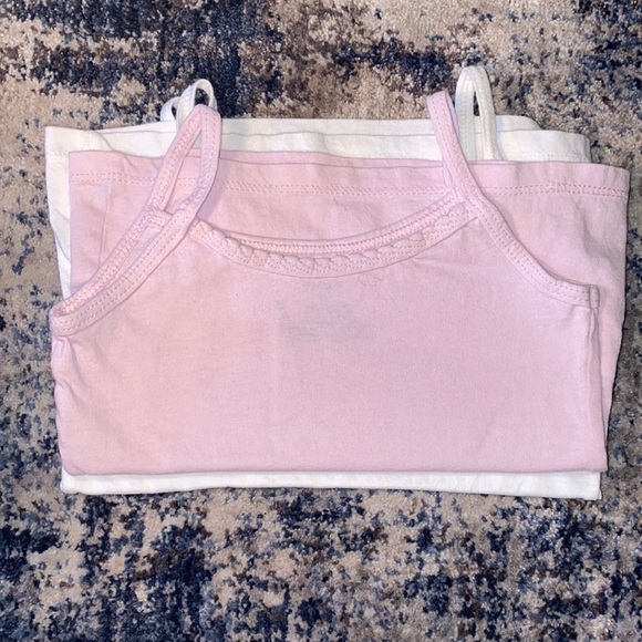 Hanes Other - Hanes 4T camisoles undershirts tank top set of 3 shirts color: 2 white, 1 pastel